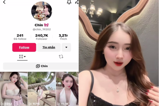 Tiktoker Chin leak clip nhún trên cặc khủng